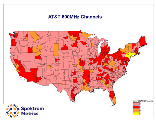 Comparing AT&T and T-Mobile's 600MHz Spectrum Totals